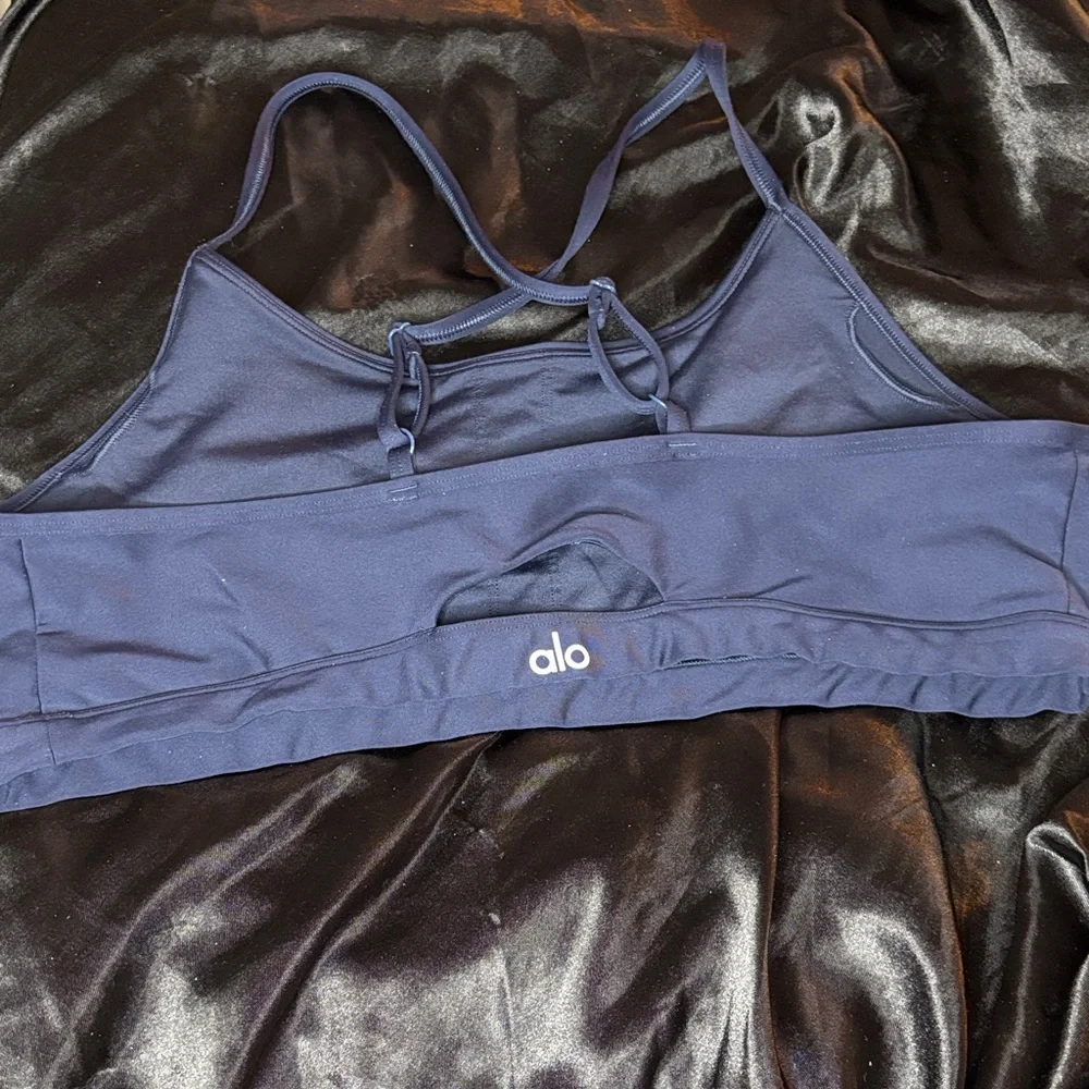Alo Navy Blue Sports Bra Size XL - Picture 2 of 5
